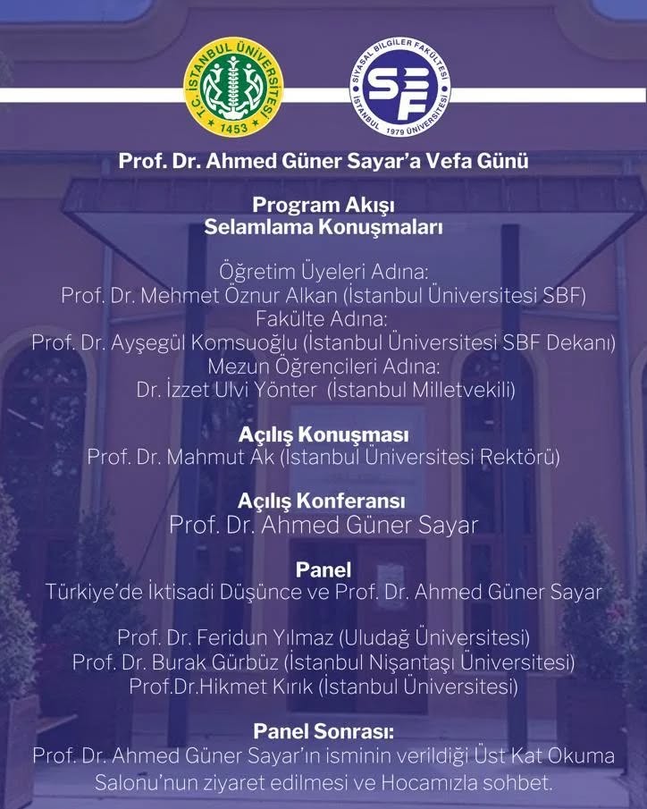 Prof. Dr. Ahmet Süner Sayar’a Vefa Günü - Fotoğraf 1